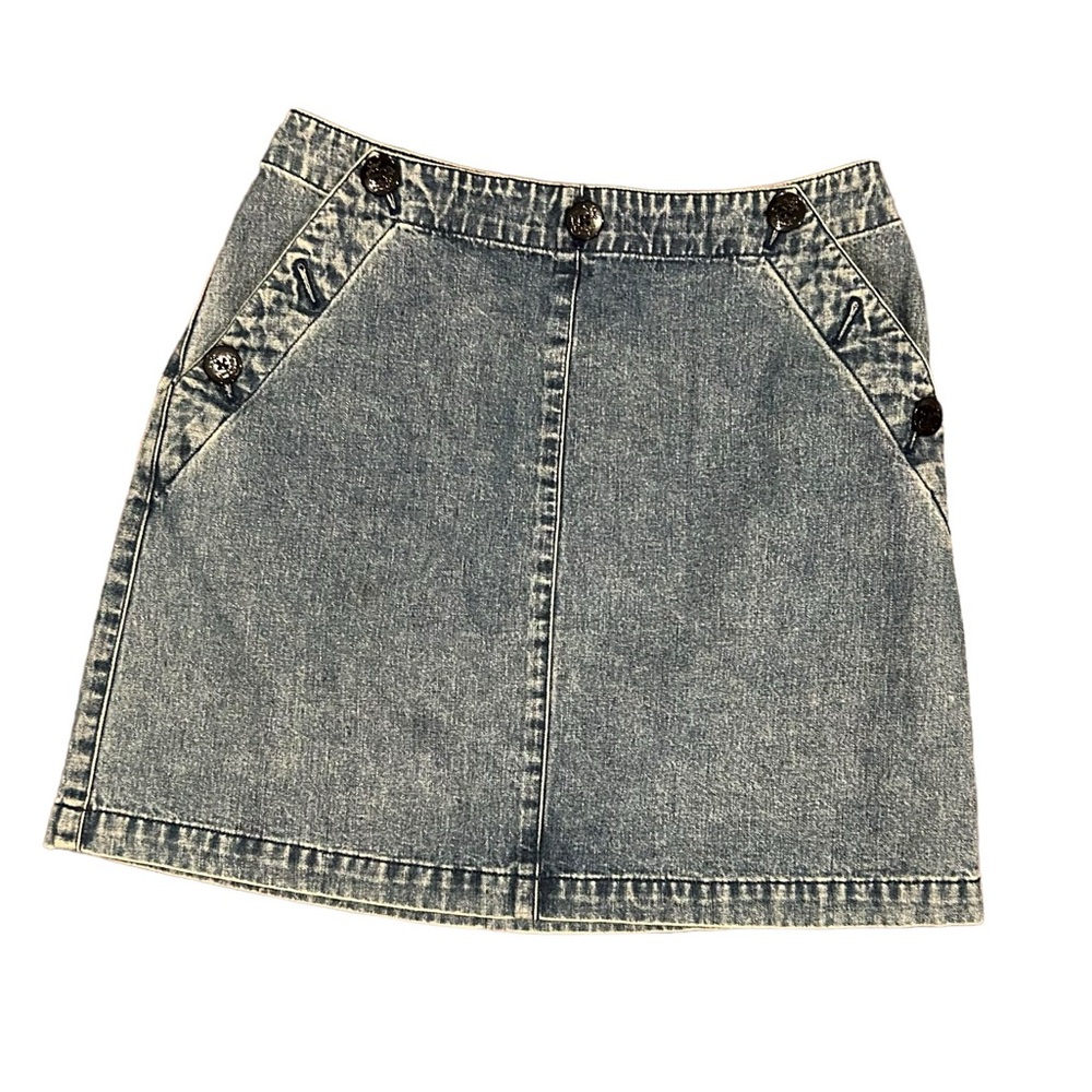 Ralphโ Lauren Denim Mini Skirt 8 Coastal Cowboy Nautical country preppy chic